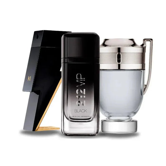 ¡Compra 1 y llévate 2 gratis! - Carolina Herrera Bad Boy | Carolina Herrera 212 VIP Black | Paco Rabanne Invictus 100ml ® - Linea de Oro